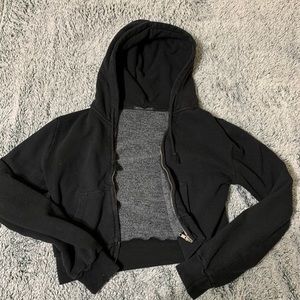 Brandy Melville Cropped Zip Up Hoodie